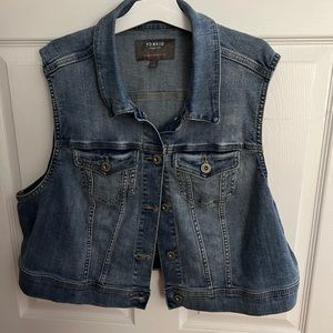 Torrid CROP DENIM VEST - MEDIUM WASH
